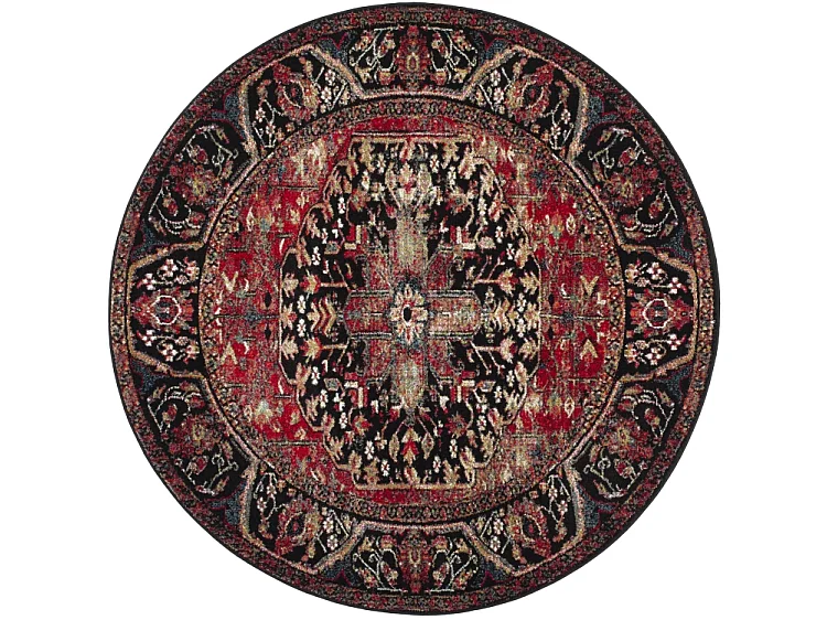 Tapis Rouge/Multicolore 91 X 91 cm - Brooklynn
