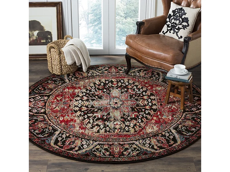Tapis Rouge/Multicolore 91 X 91 cm - Brooklynn