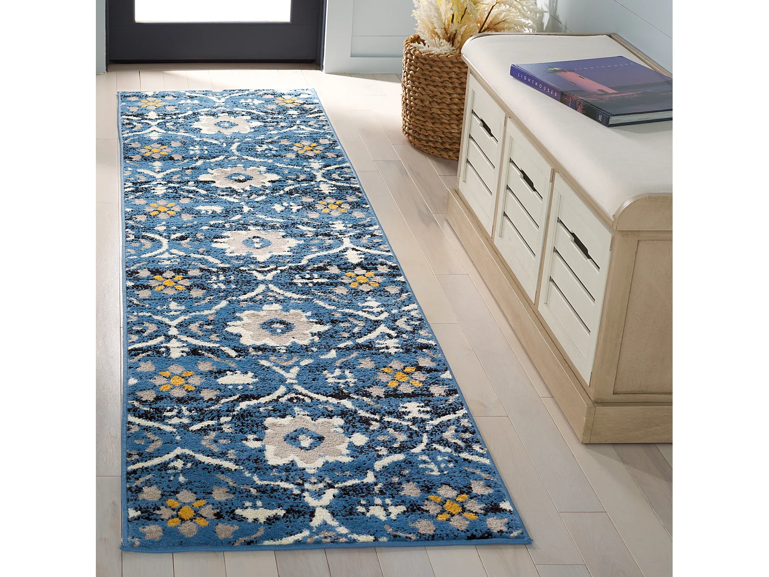 Tapis Bleu/Neutre 69 X 244 cm - Joan