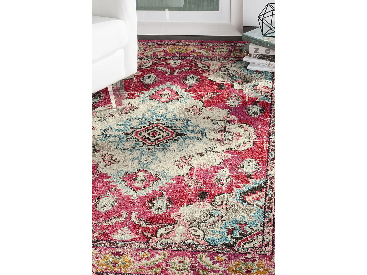 Tapis Rose/Multicolore 91 X 152 cm - Milà