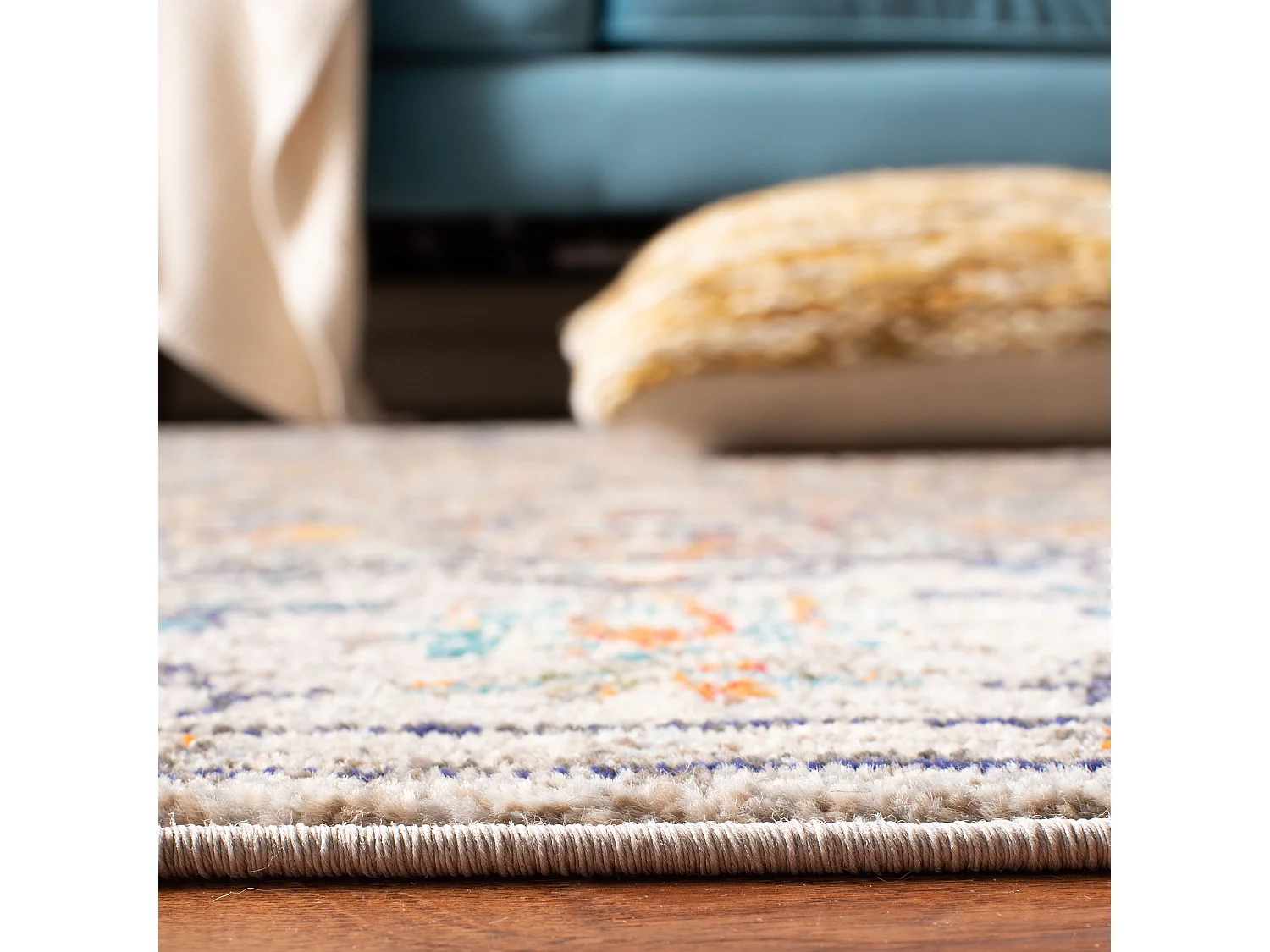 Tapis Gris/Bleu 61 X 244 cm - Maia