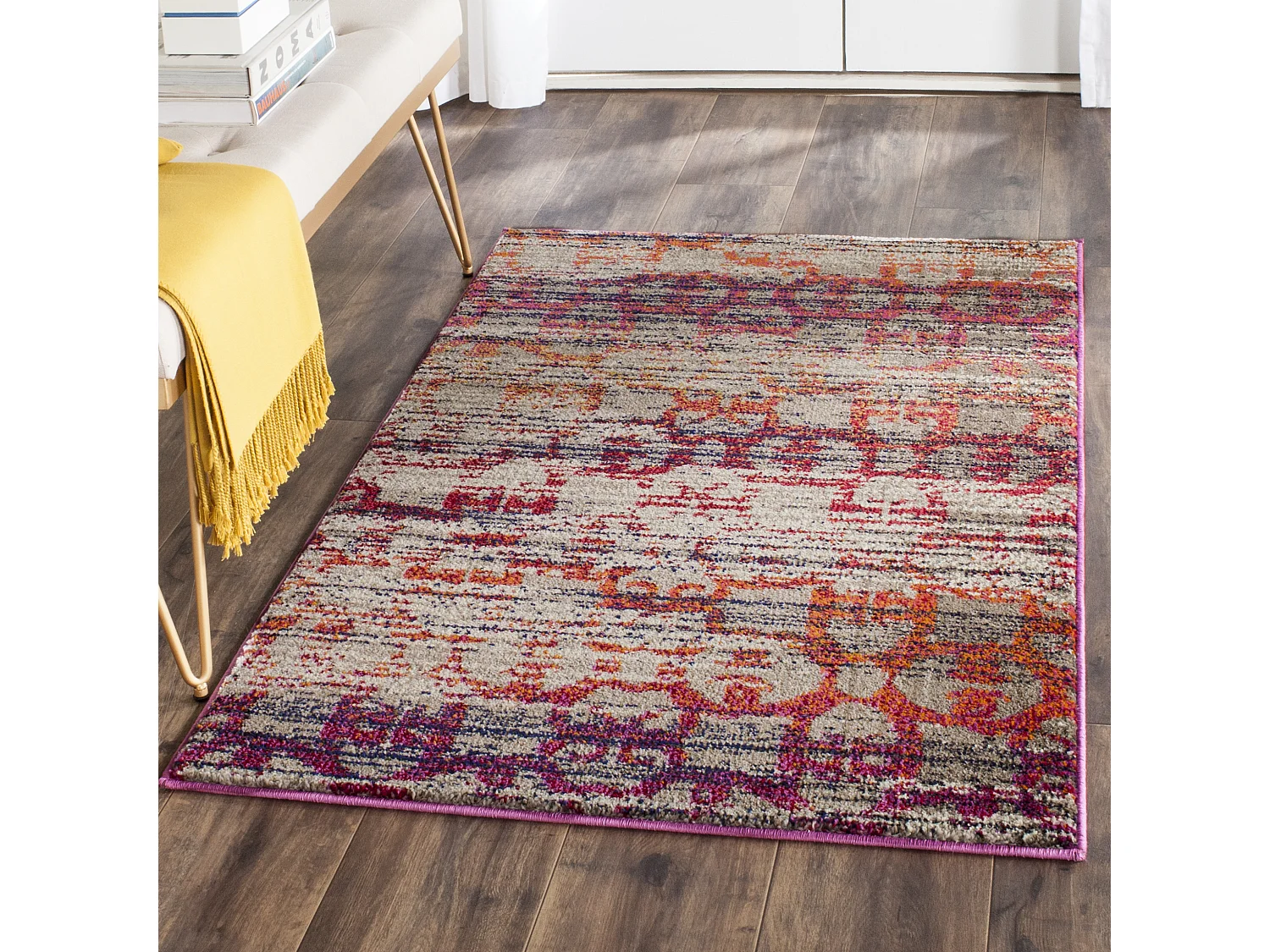 Tapis Gris/Multicolore 122 X 170 cm - Larissa