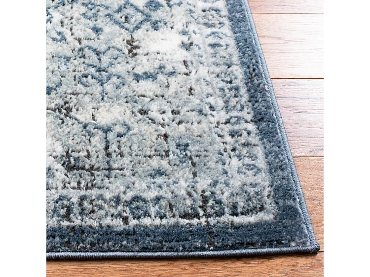 Tapis Bleu Marine/Neutre 66 X 244 cm - Liliana