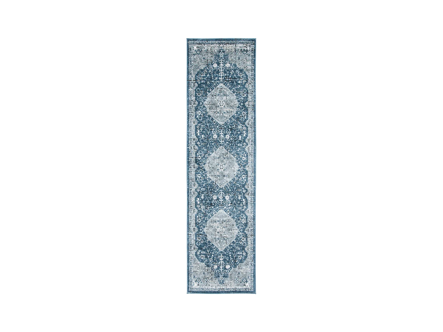Tapis Bleu Marine/Neutre 66 X 244 cm - Liliana