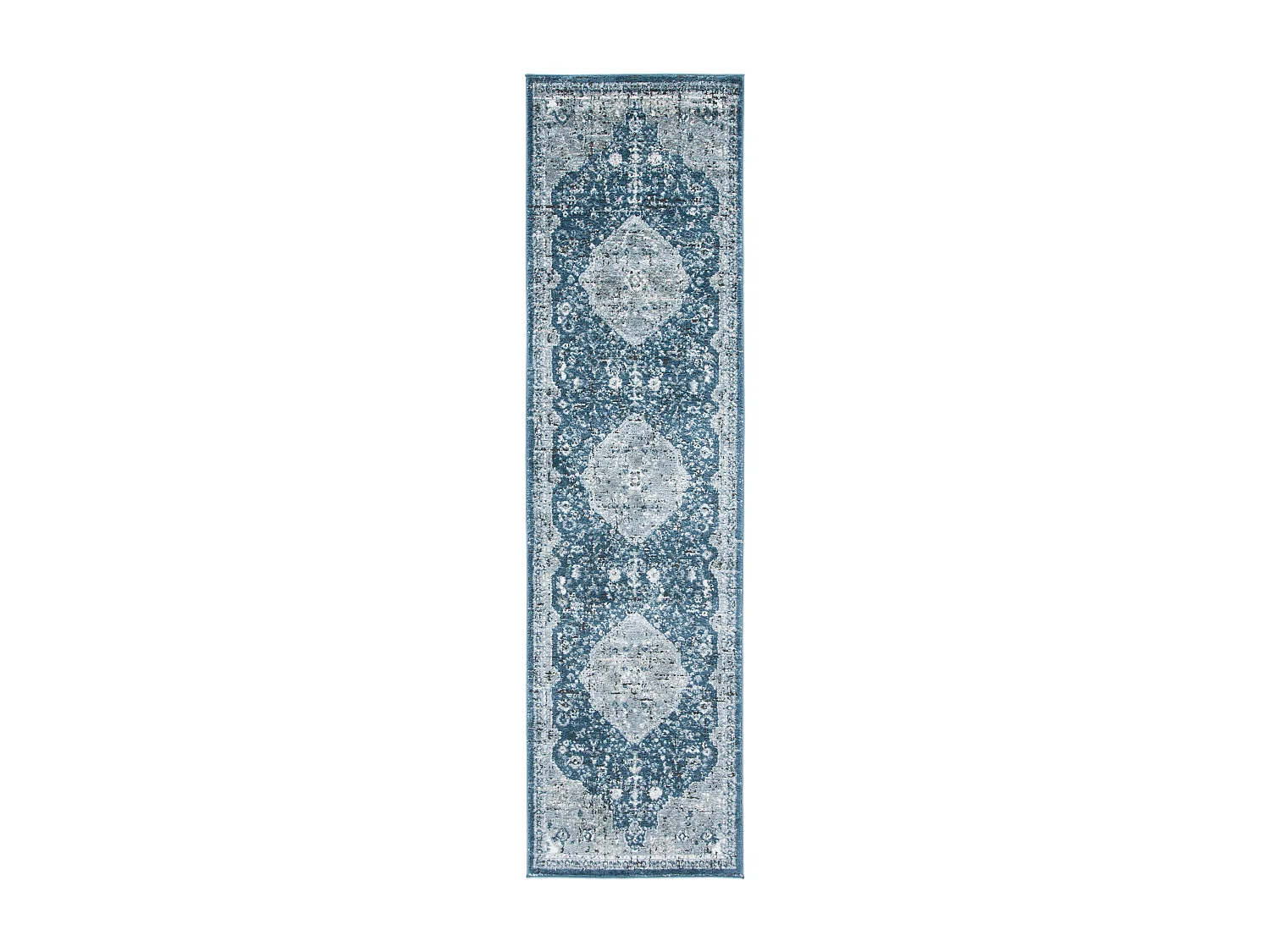 Tapis Bleu Marine/Neutre 66 X 244 cm - Liliana
