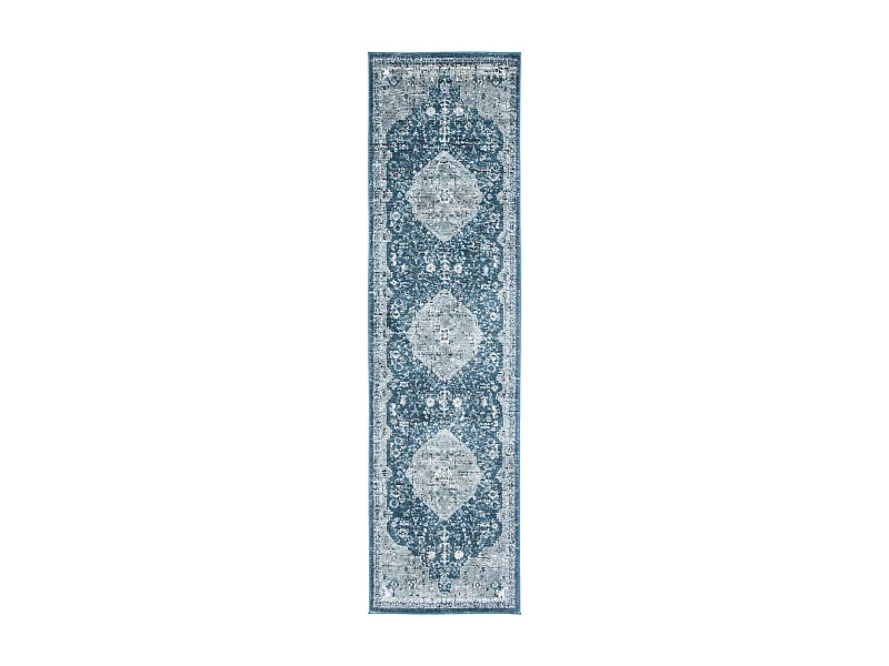 Tapis Bleu Marine/Neutre 66 X 244 cm - Liliana