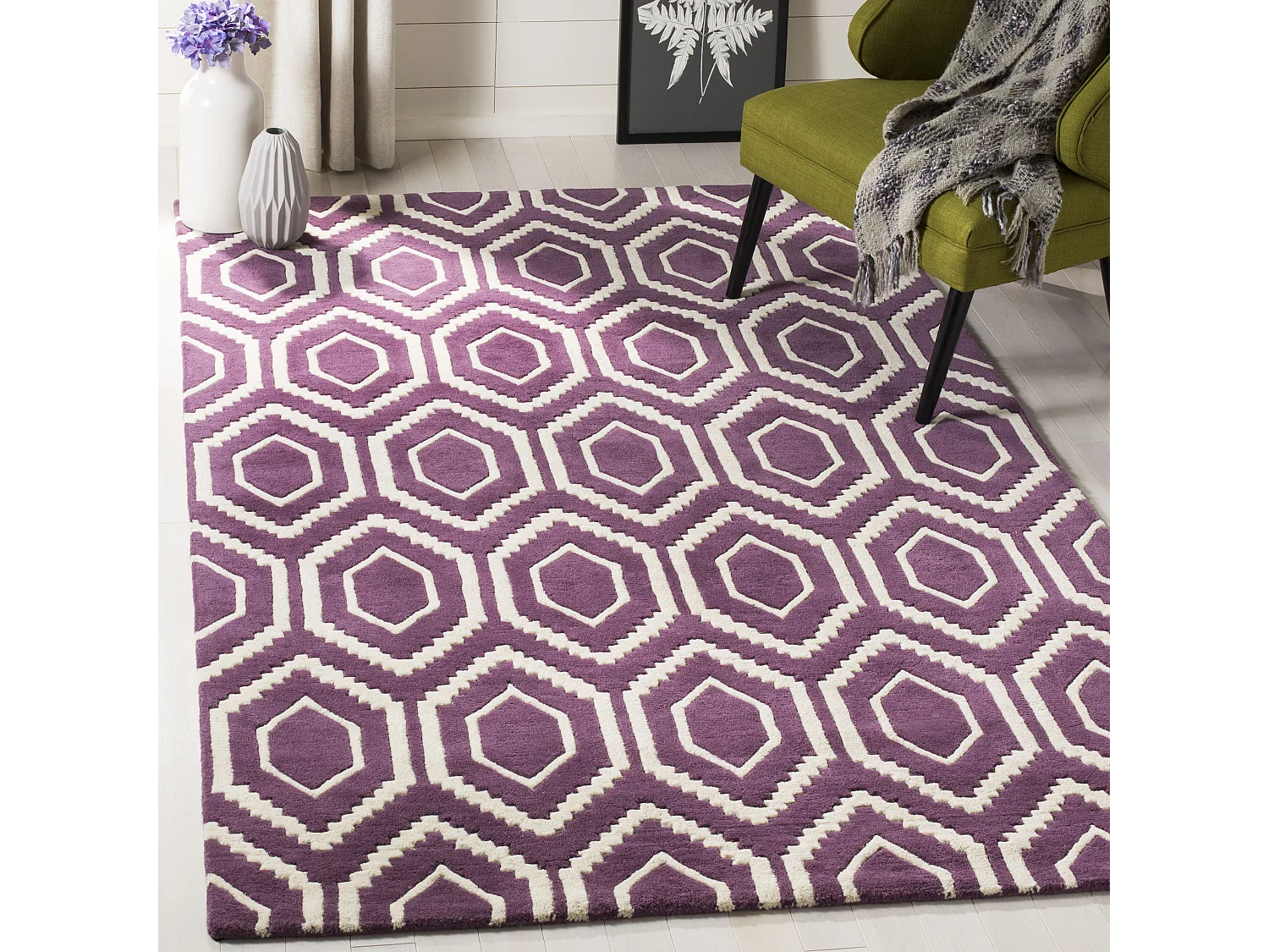 Tapis Violet/Ivoire 122 X 183 cm - Essex