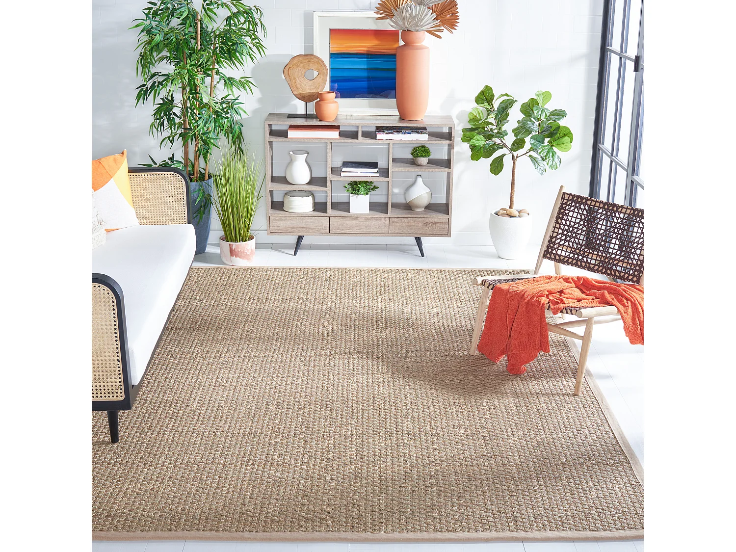 Tapis Naturel/Beige 91 X 91 cm - Roselyn