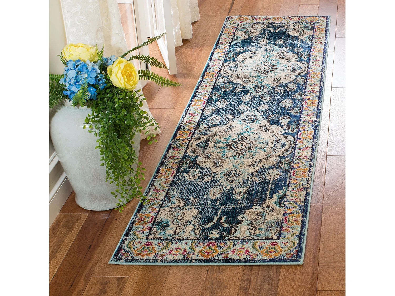 Tapis Bleu Marine/Bleu 66 X 183 cm - Milà