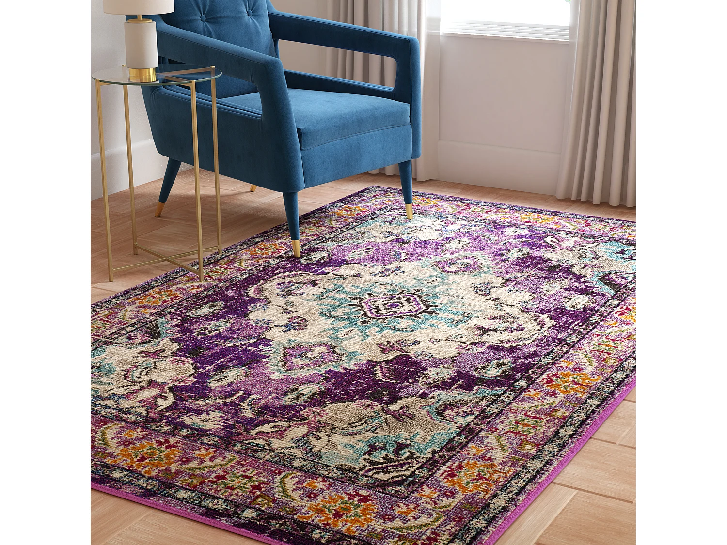 Tapis Violet/Bleu 155 X 231 cm - Milà