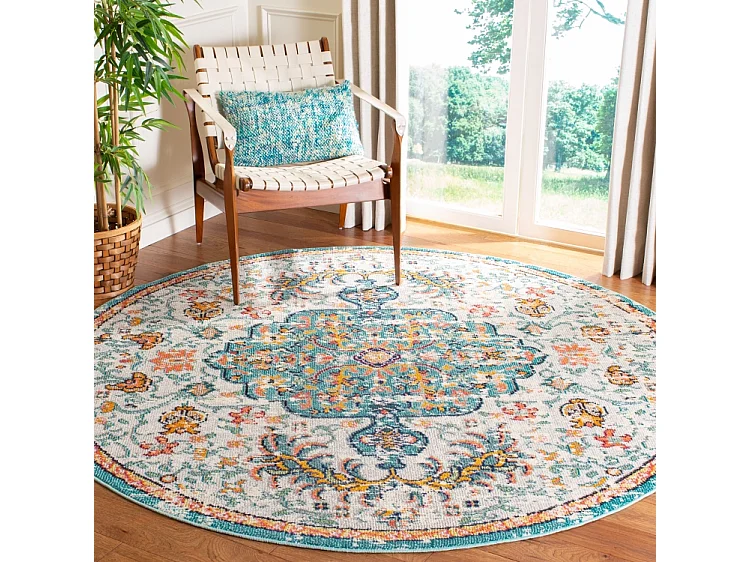 Tapis Gris/Bleu clair 122 X 122 cm - Maia