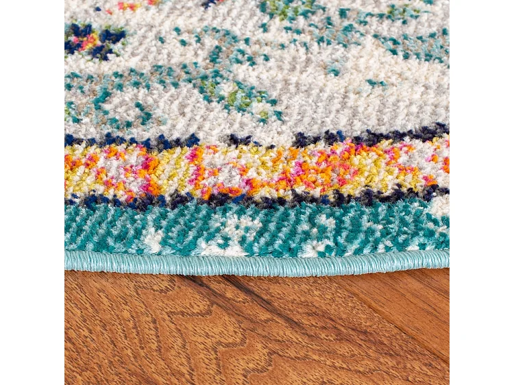 Tapis Gris/Bleu clair 122 X 122 cm - Maia