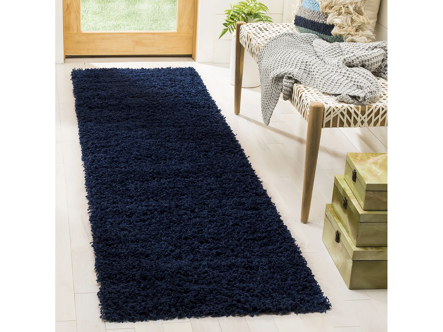 Tapis Bleu marine 69 X 244 cm - Emery