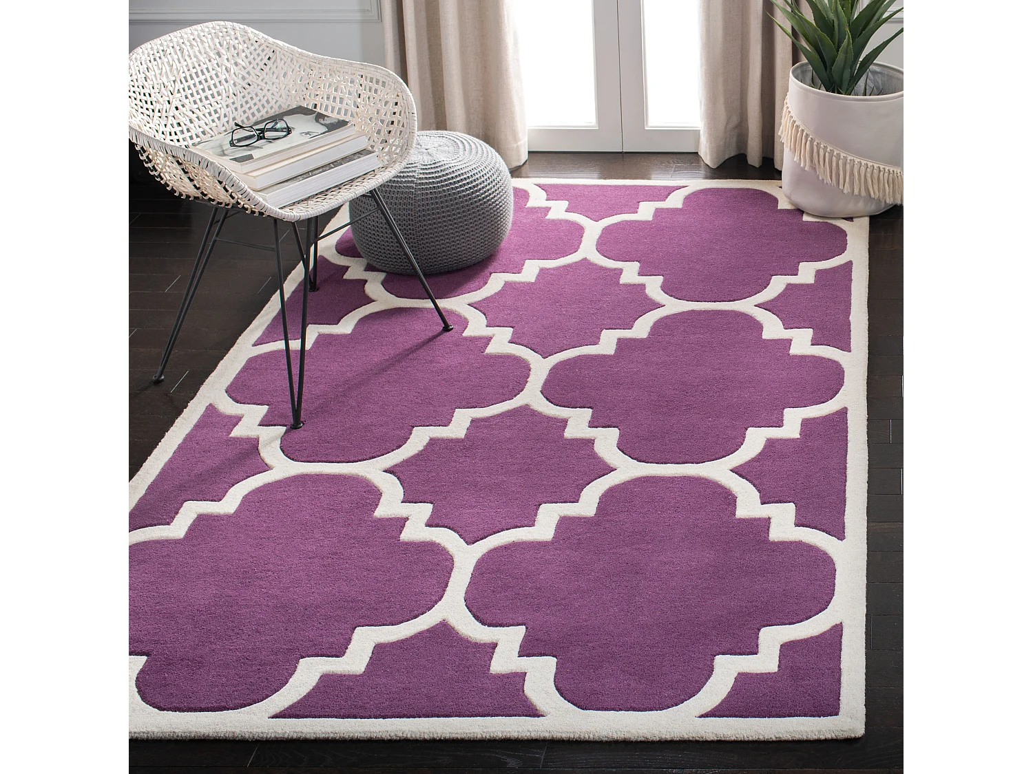 Tapis Violet/Ivoire 152 X 244 cm - Amaryllis