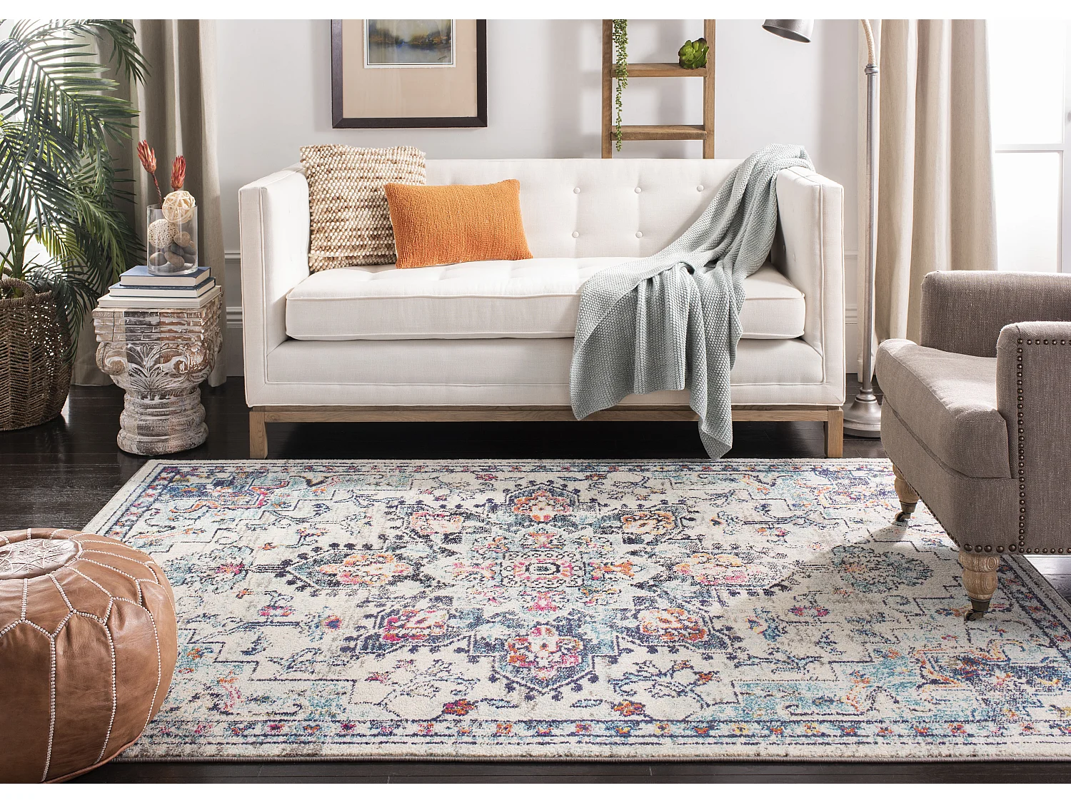 Tapis Neutre/Bleu 183 X 274 cm - Malaya
