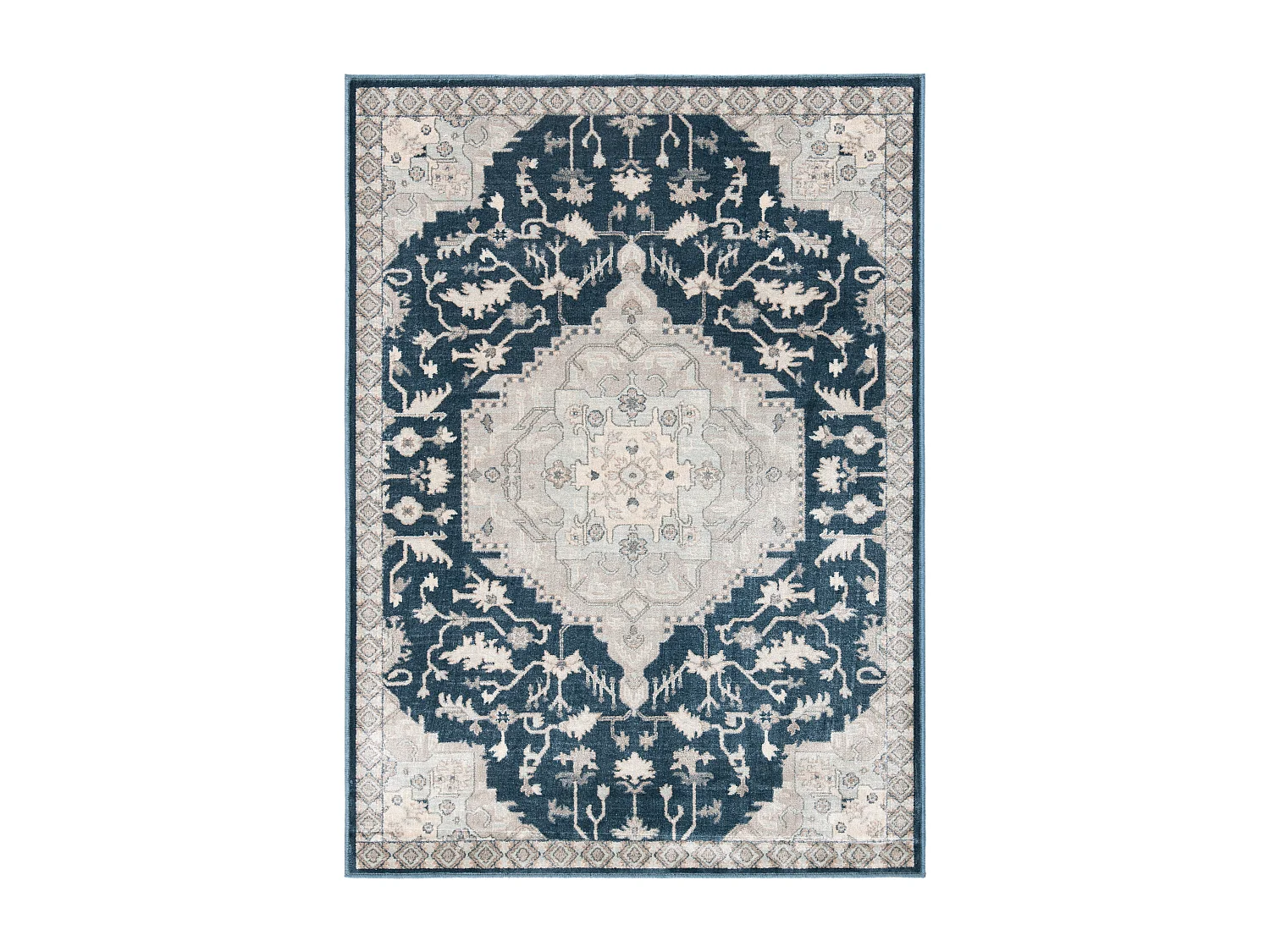 Tapis Gris/Bleu 122 X 183 cm - Marina