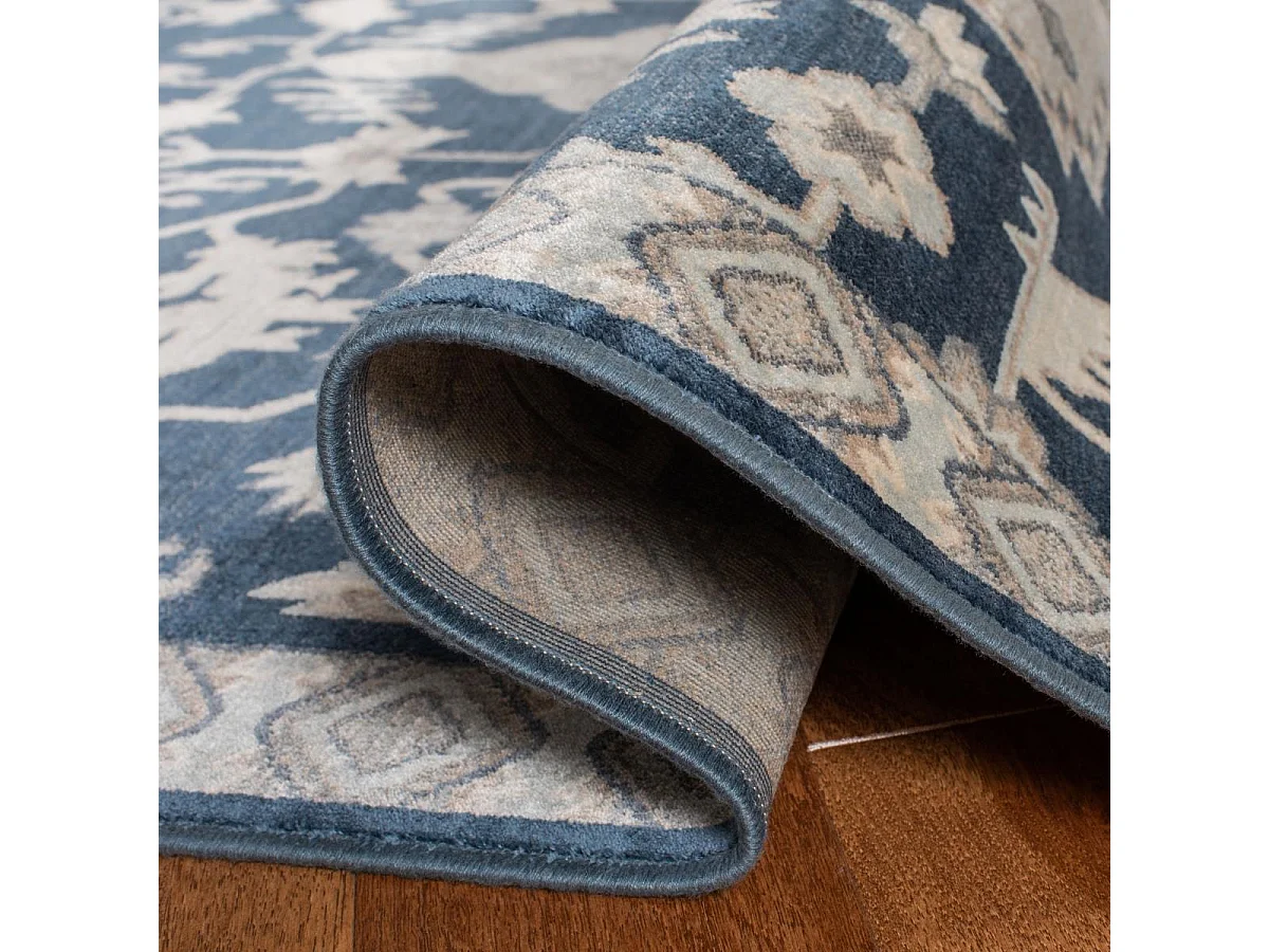 Tapis Gris/Bleu 122 X 183 cm - Marina