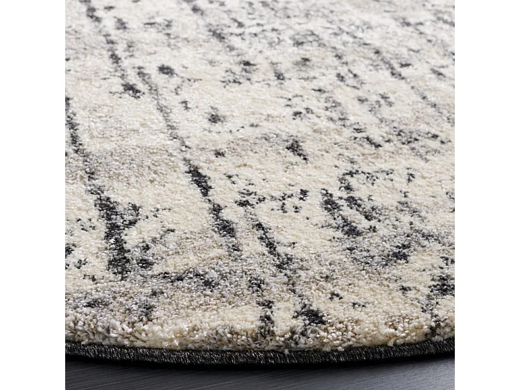 Tapis Noir/Gris clair 122 X 122 cm - Amare