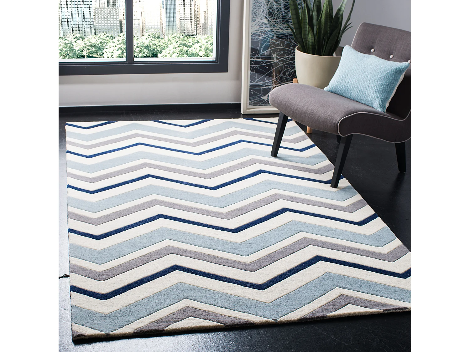Tapis Neutre/Gris 122 X 183 cm - Octavia