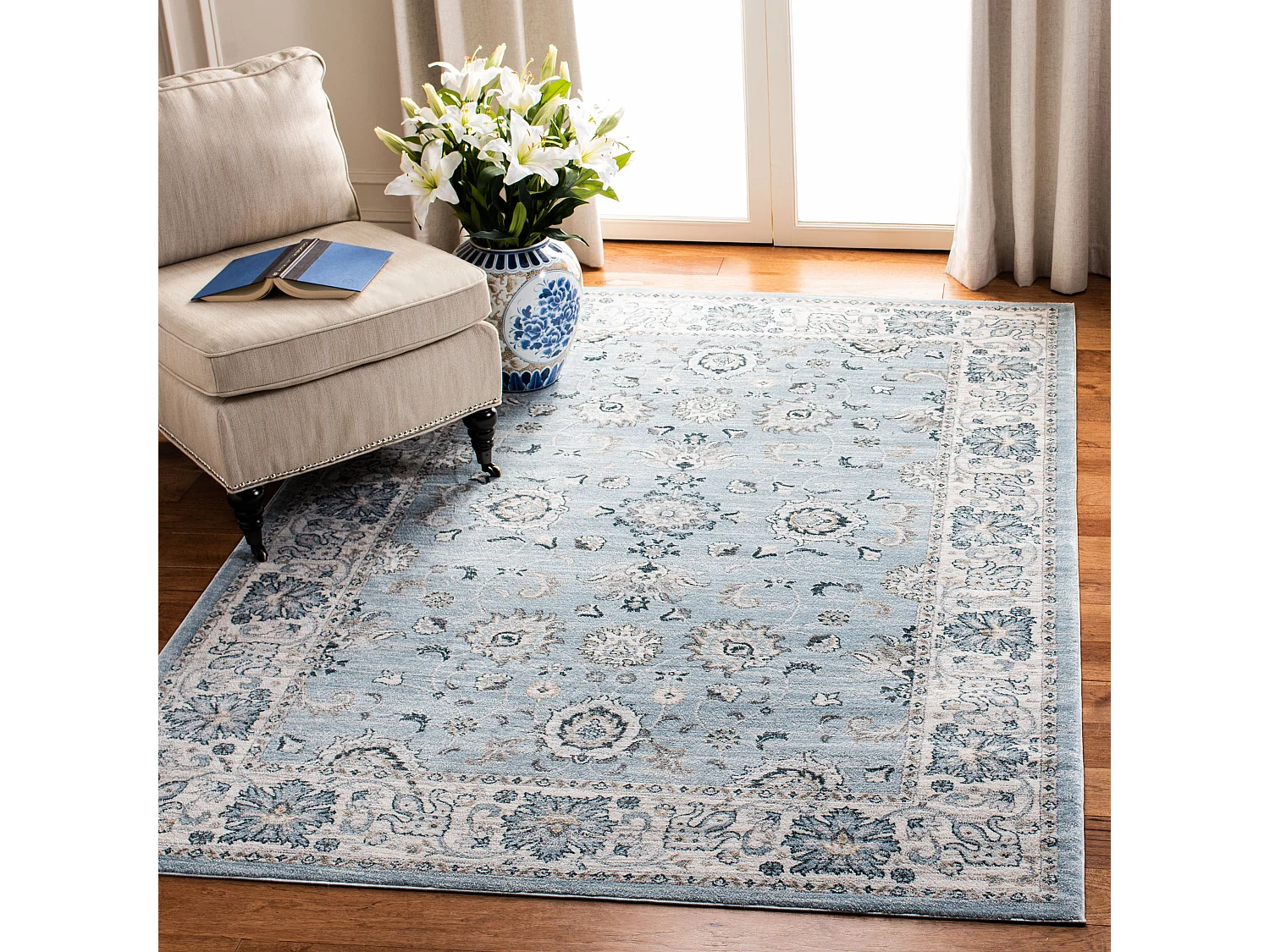 Tapis Bleu/Neutre 122 X 183 cm - Alayna