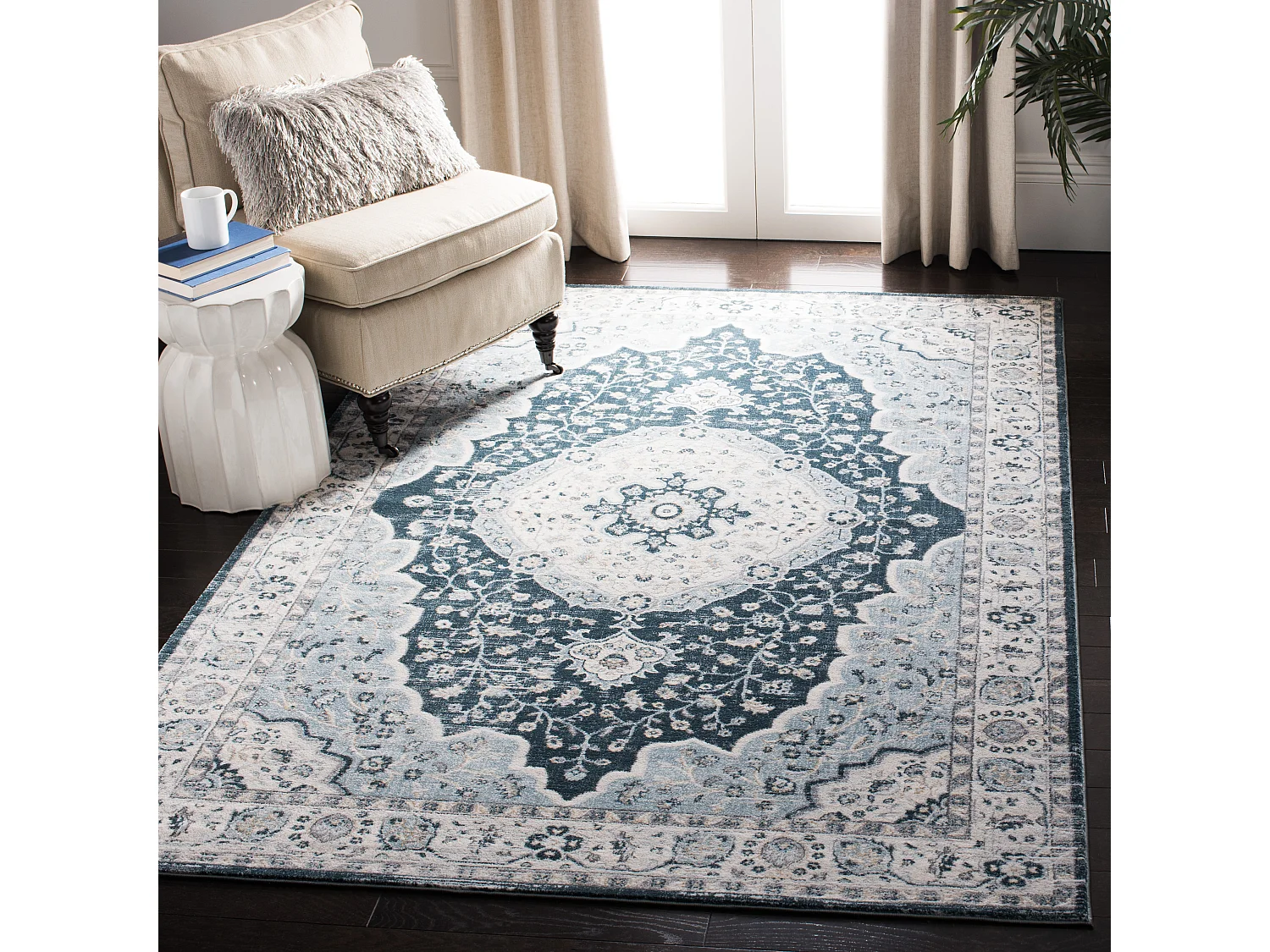 Tapis Bleu/Neutre 122 X 183 cm - Ingrid
