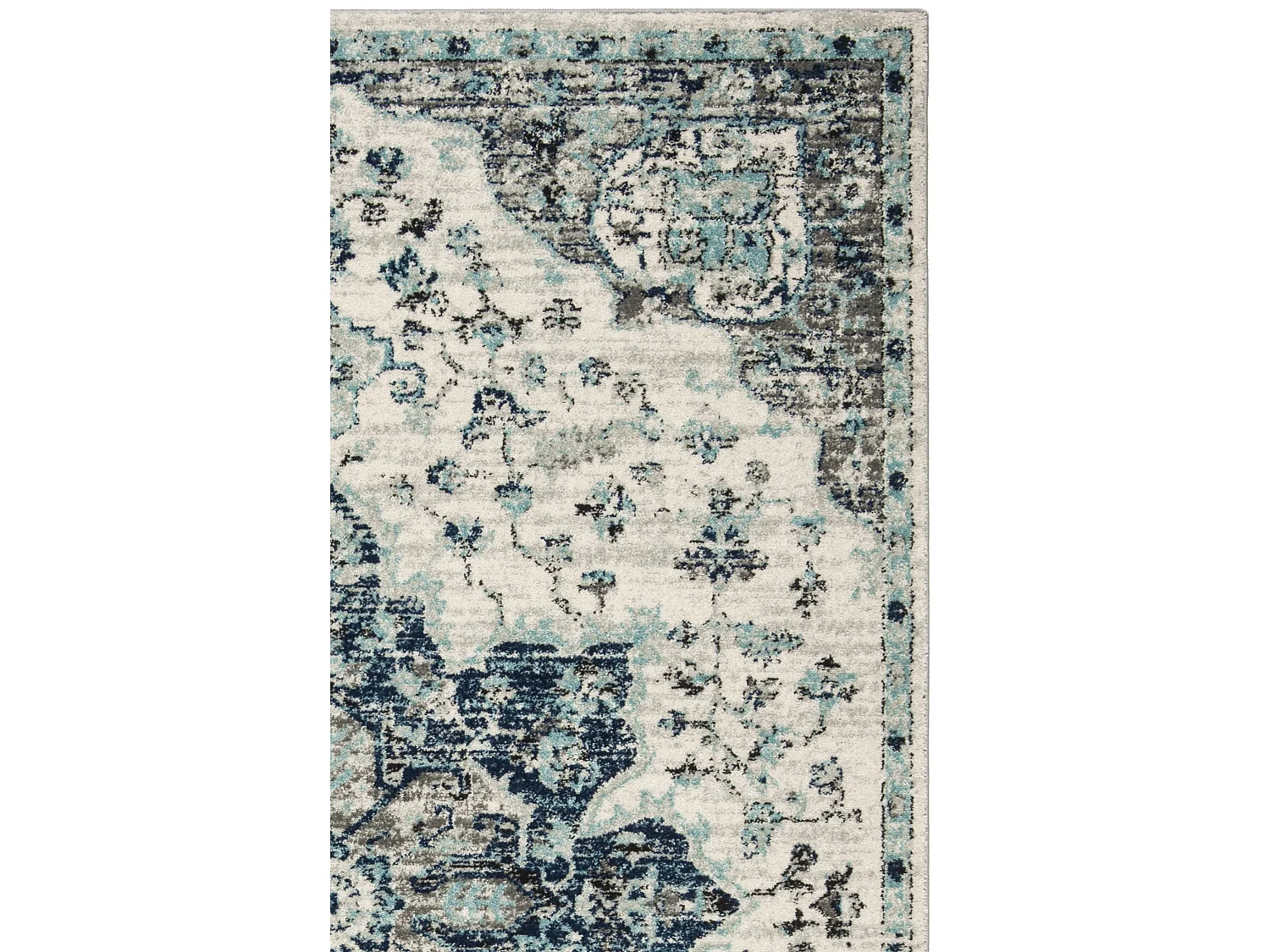 Tapis Neutre/Bleu Marine 122 X 183 cm - Lyanna