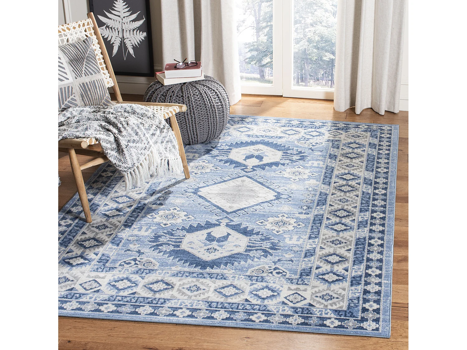 Tapis Bleu/Neutre 122 X 183 cm - Kathleen