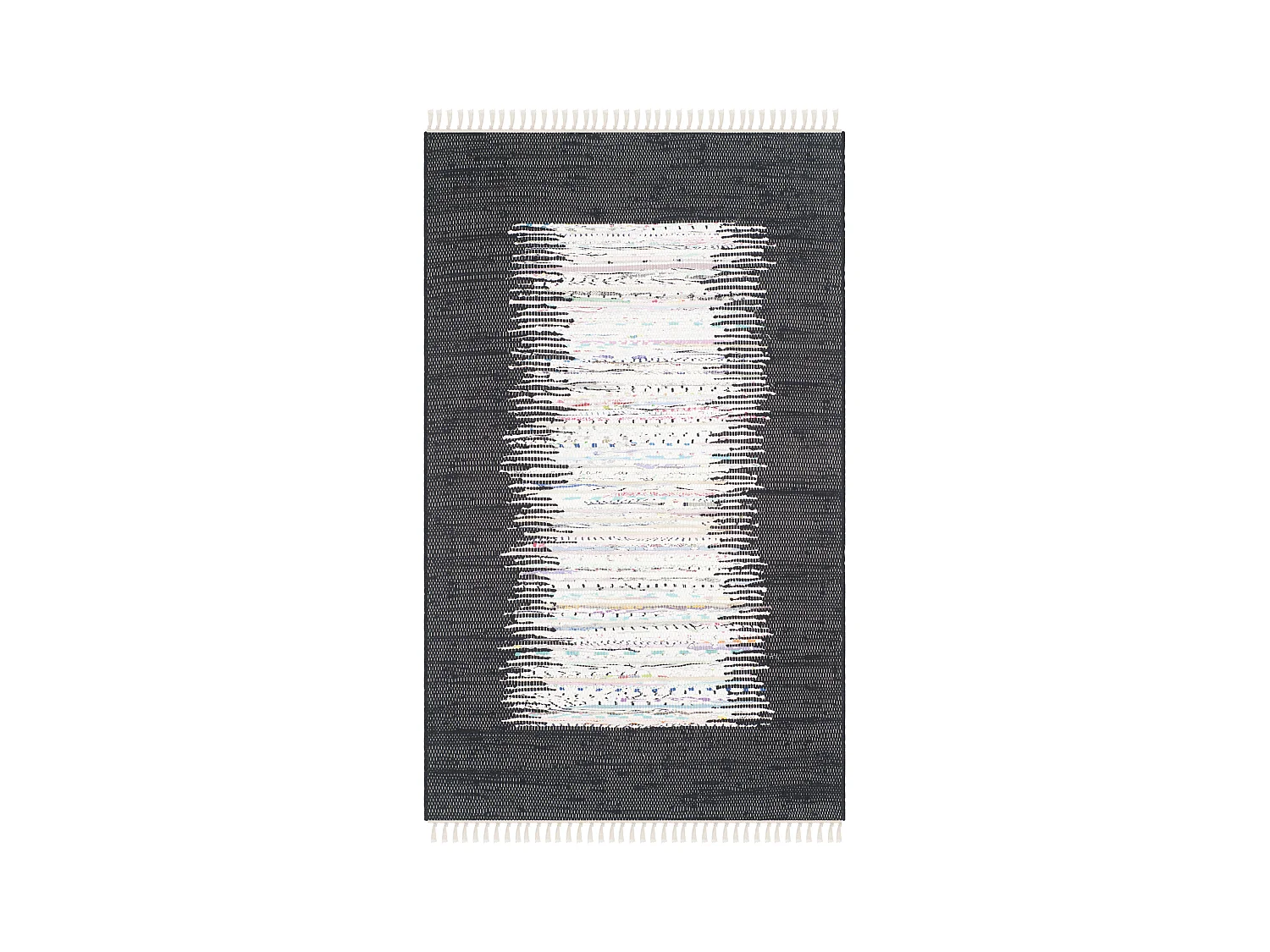 Tapis Neutre/Noir 122 X 183 cm - Saltillo