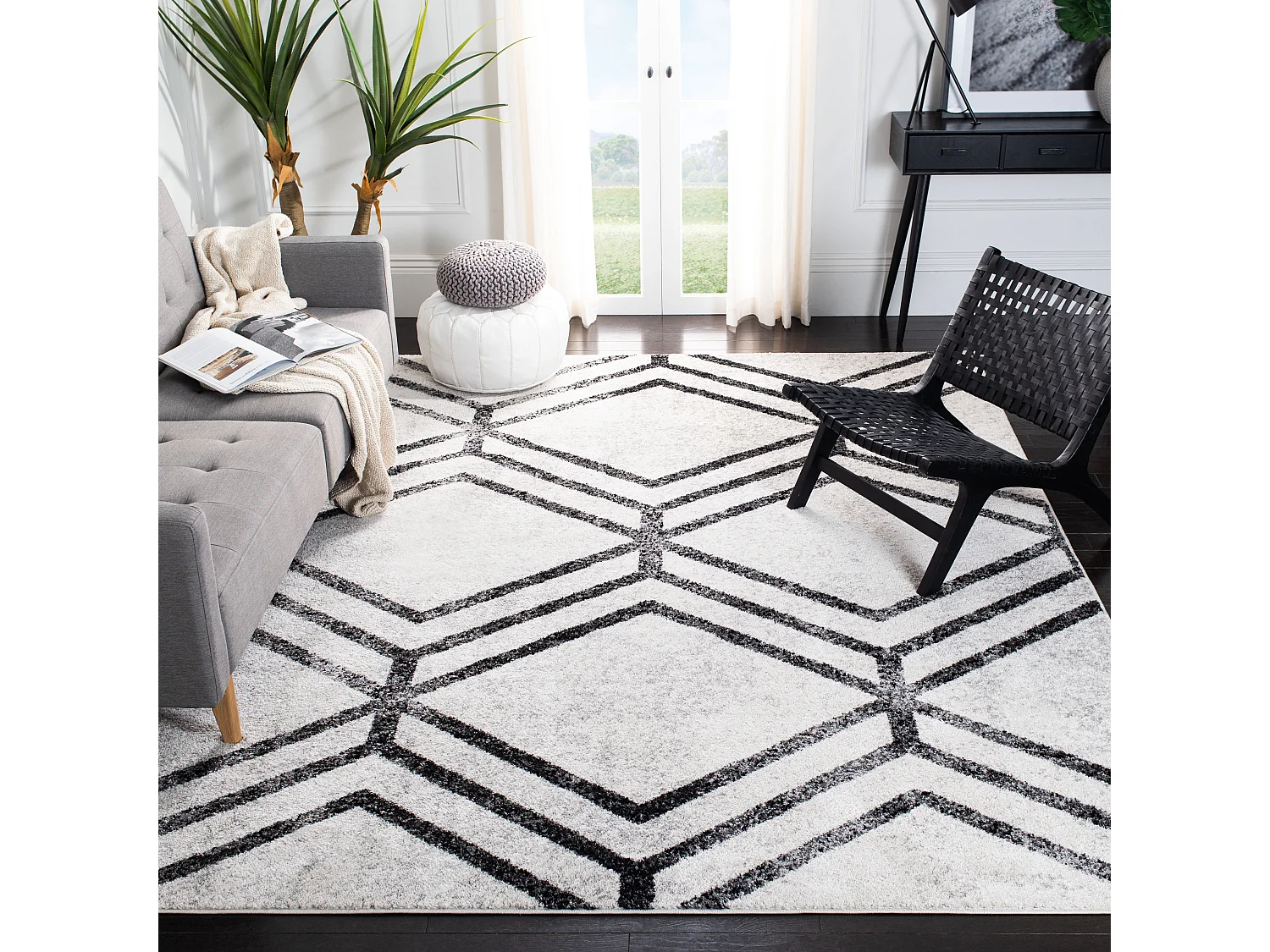 Tapis Ivoire/Fusain 235 x 305 cm - Riley