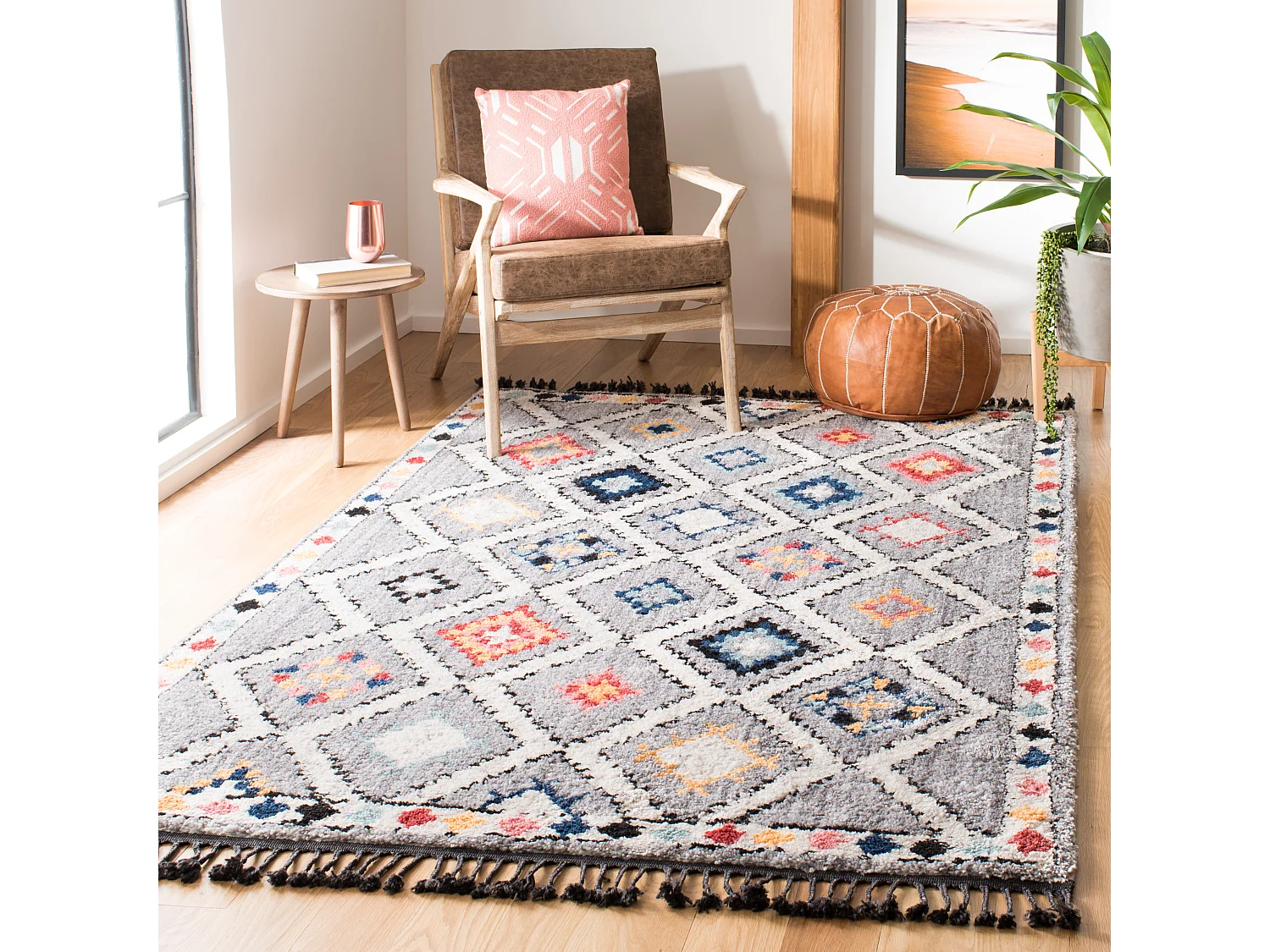 Tapis Gris/Multicolore 160 X 229 cm - Antonella