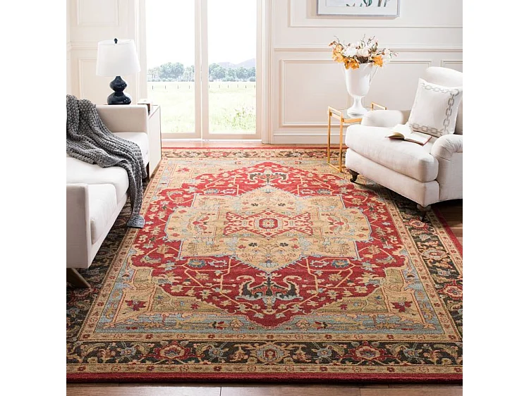 Tapis Neutre/Bleu Marine 274 X 366 cm - Alberto