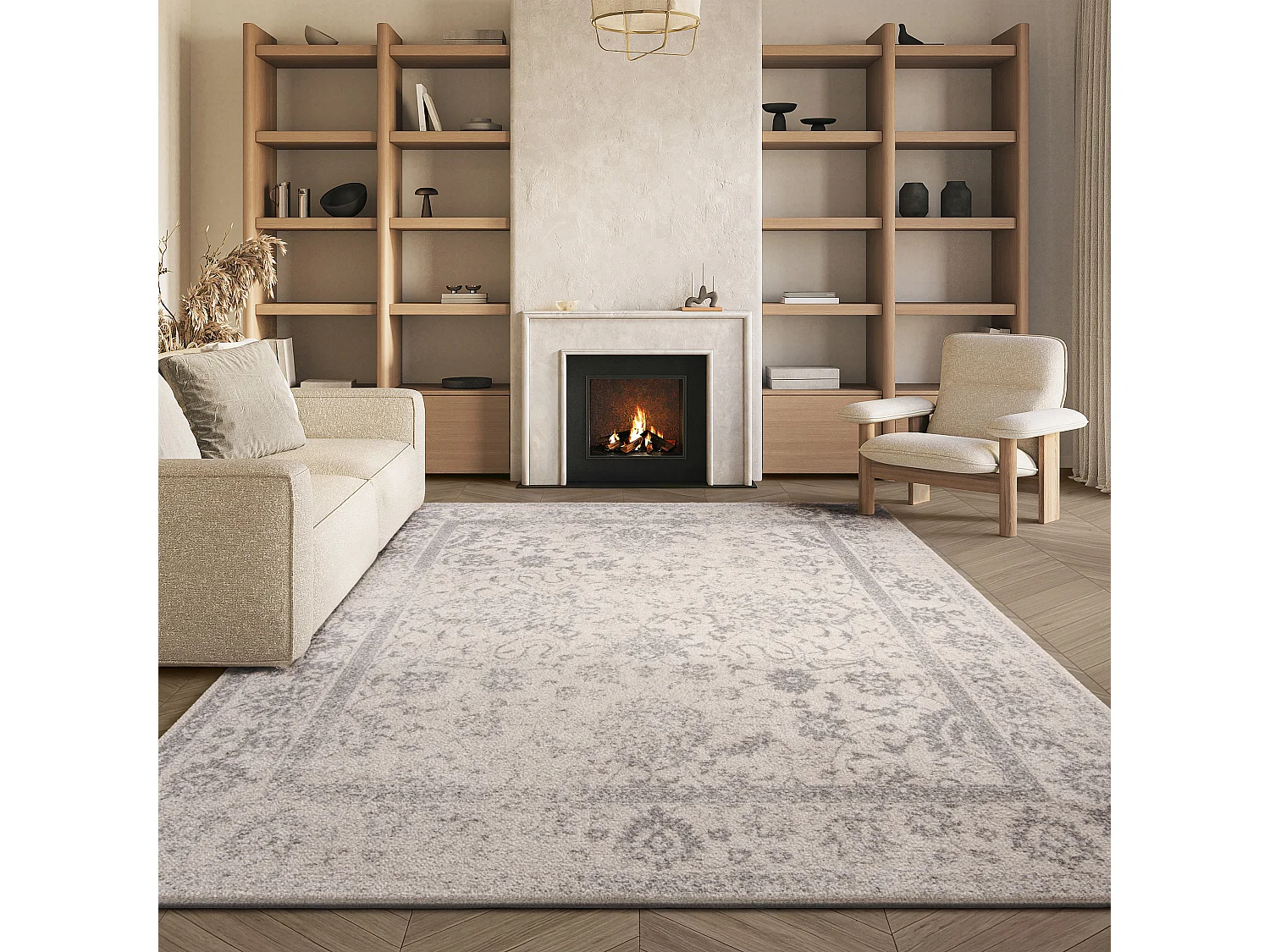 Tapis Gris/Neutre 183 X 274 cm - Lucinda