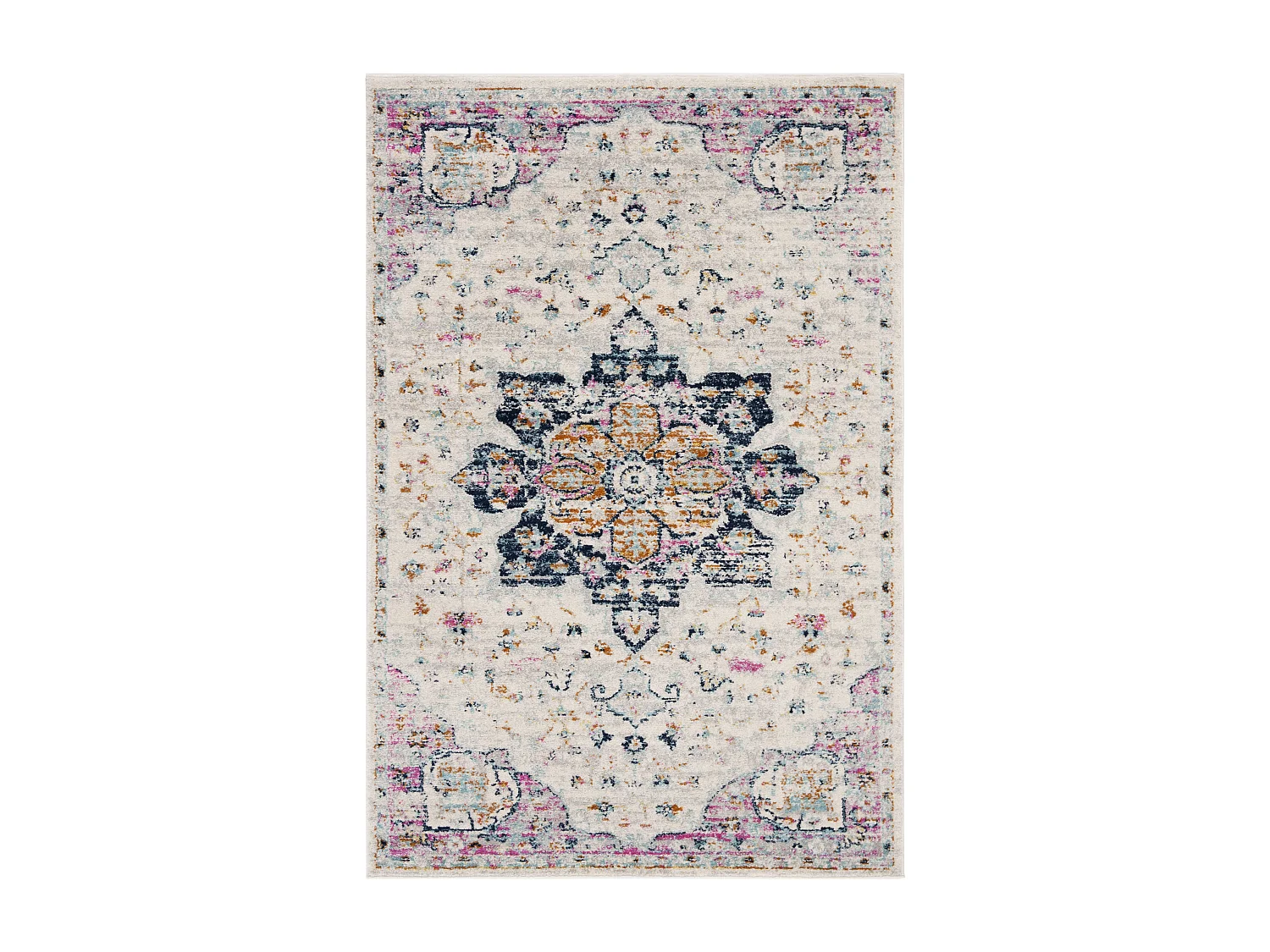 Tapis Neutre/Rose 91 X 152 cm - Lyanna