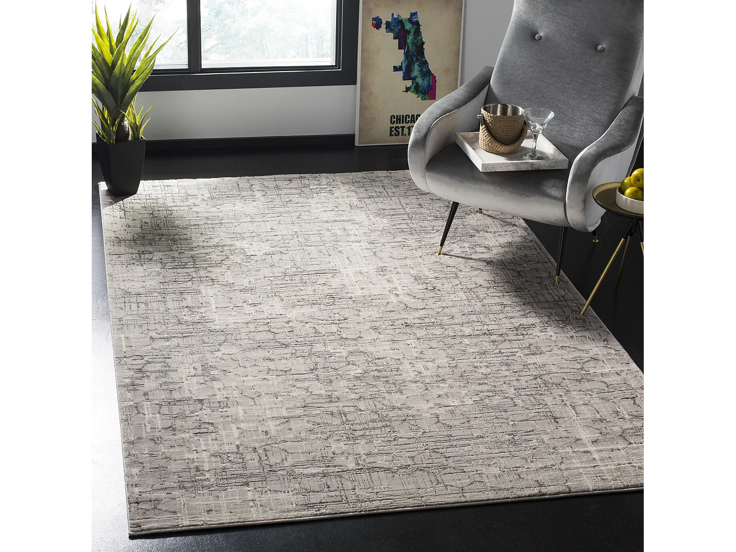 Tapis Gris 122 X 183 cm - Melody