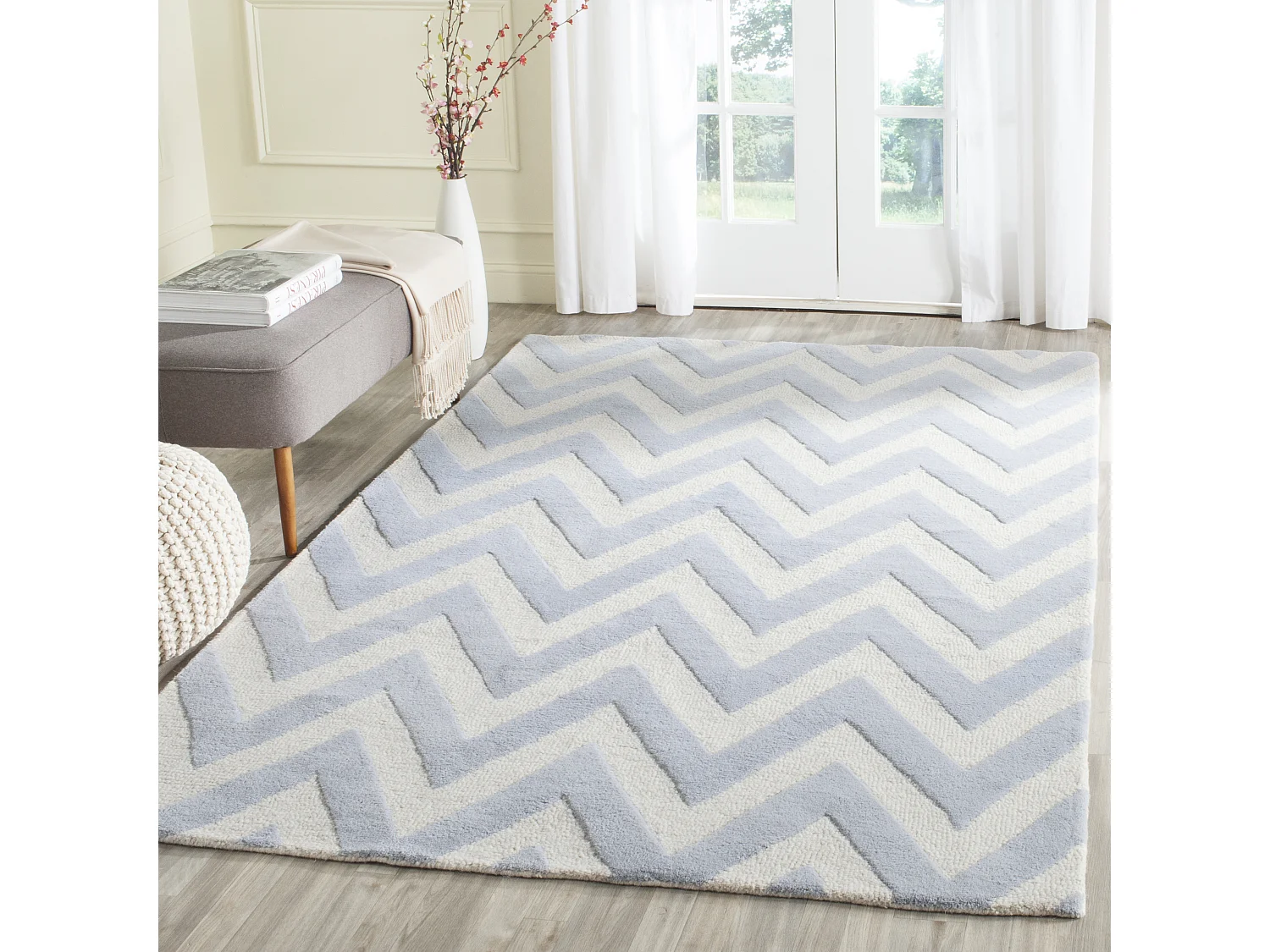 Tapis Bleu/Neutre 91 X 152 cm - Stella