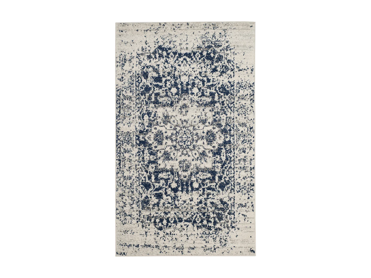 Tapis Neutre/Bleu Marine 91 X 152 cm - Merryl
