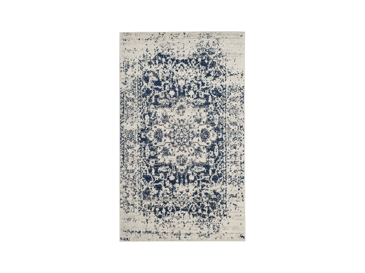 Tapis Neutre/Bleu Marine 91 X 152 cm - Merryl