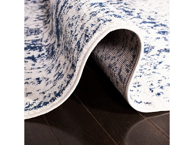 Tapis Neutre/Bleu Marine 91 X 152 cm - Merryl