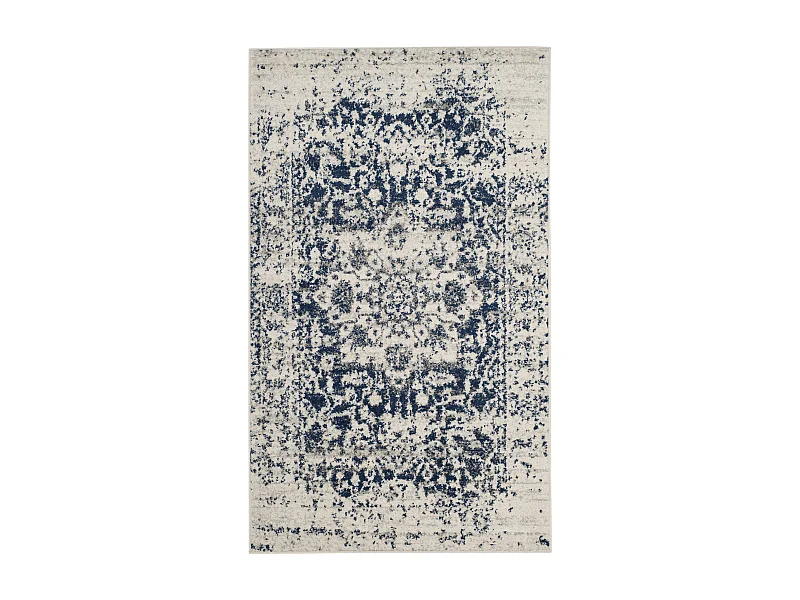 Tapis Neutre/Bleu Marine 91 X 152 cm - Merryl