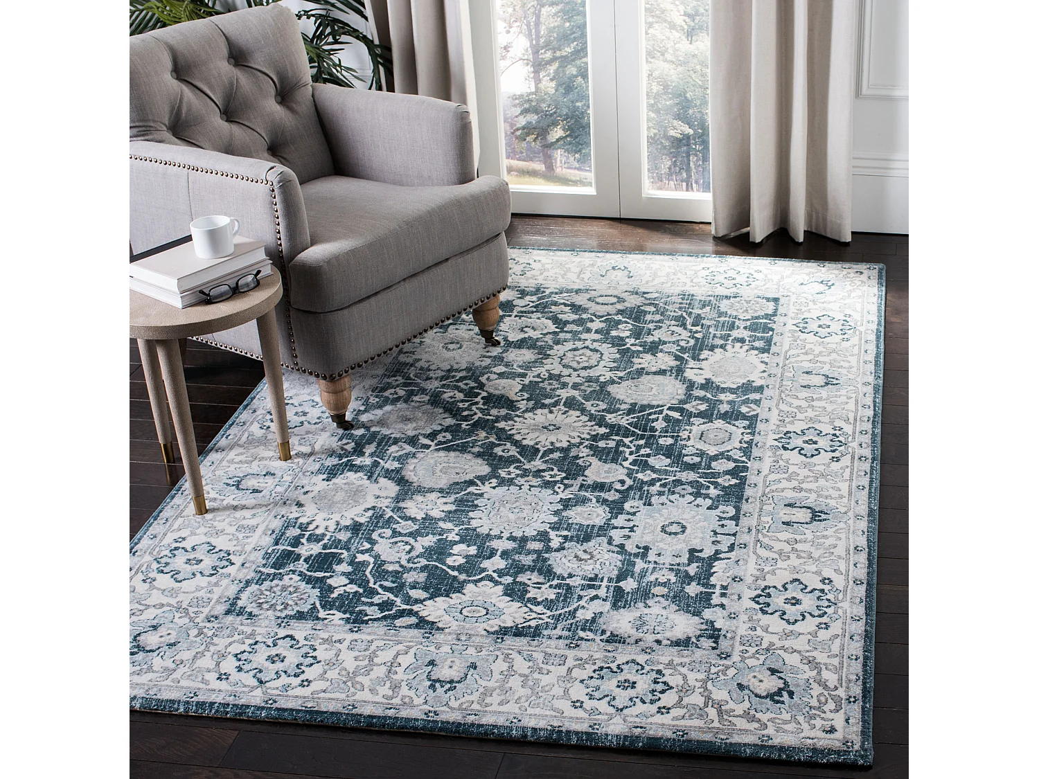 Tapis Gris/Bleu 160 X 229 cm - Isa