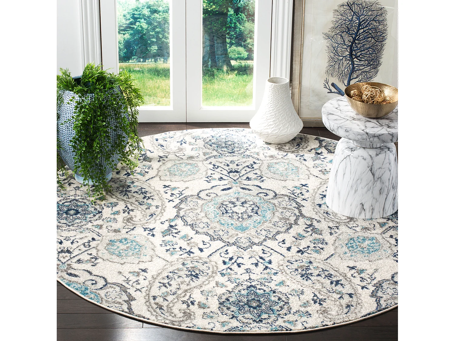 Tapis Neutre/Gris 201 X 201 cm - Mischa