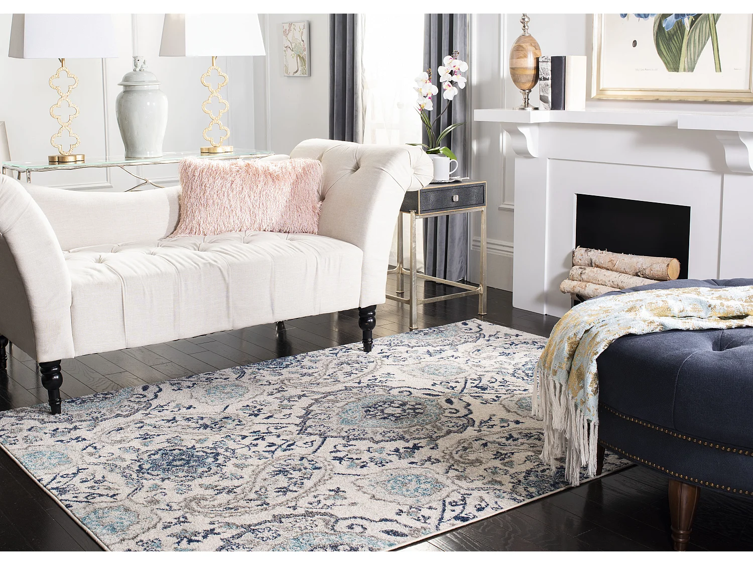 Tapis Neutre/Gris 201 X 201 cm - Mischa