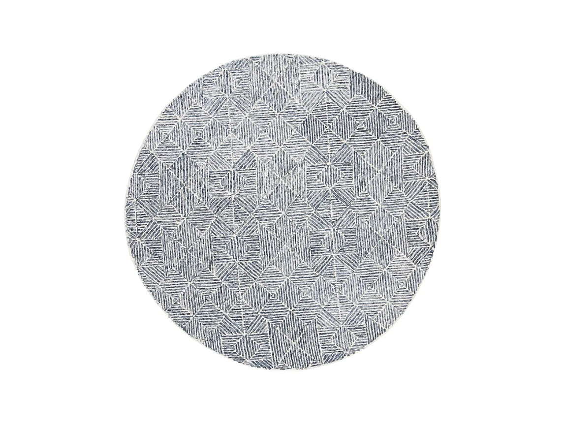 Tapis Bleu/Ivoire 122 X 122 cm - Azure