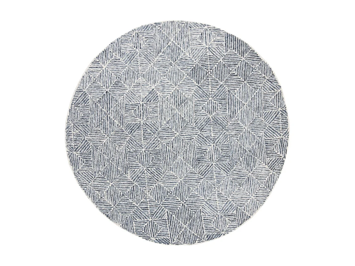 Tapis Bleu/Ivoire 122 X 122 cm - Azure