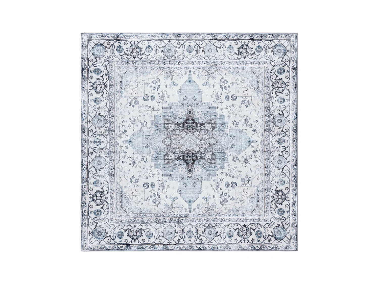 Tapis Ivoire/Bleu 183 X 183 cm - Coraline