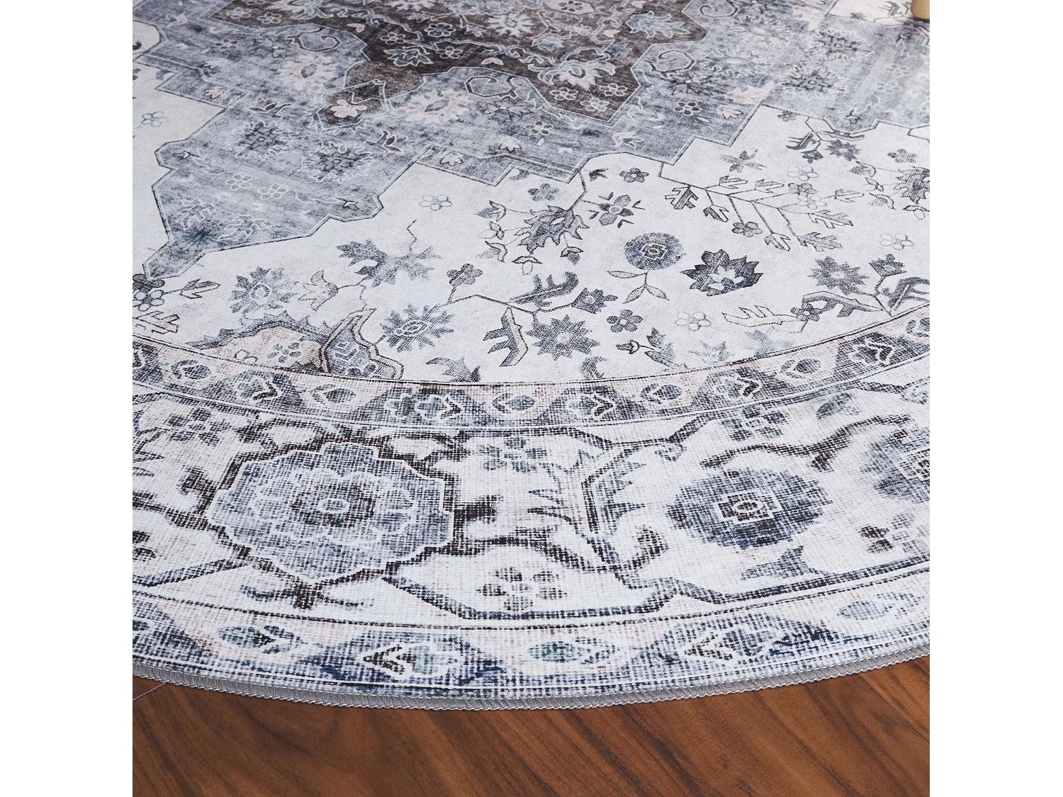 Tapis Ivoire/Bleu 183 X 183 cm - Coraline