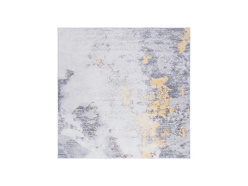 Tapis Gris/Or 122 X 122 cm - Unique