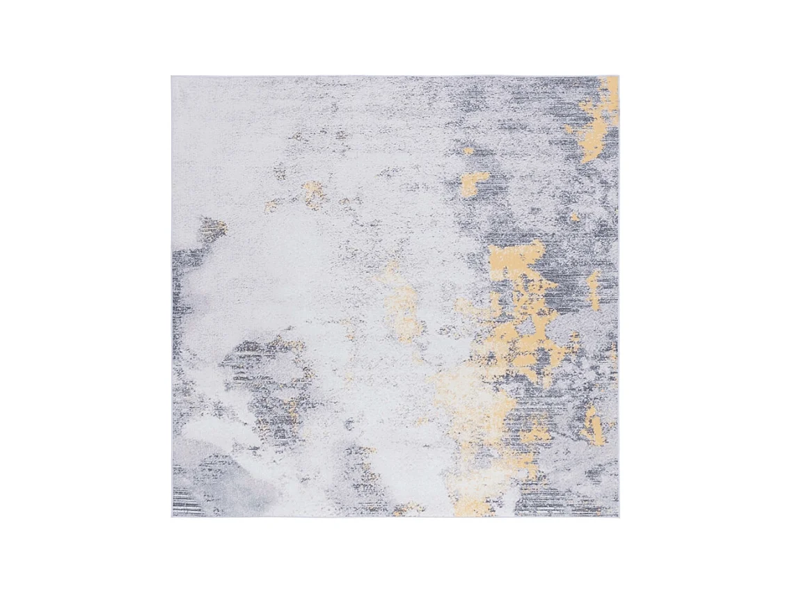 Tapis Gris/Or 122 X 122 cm - Unique