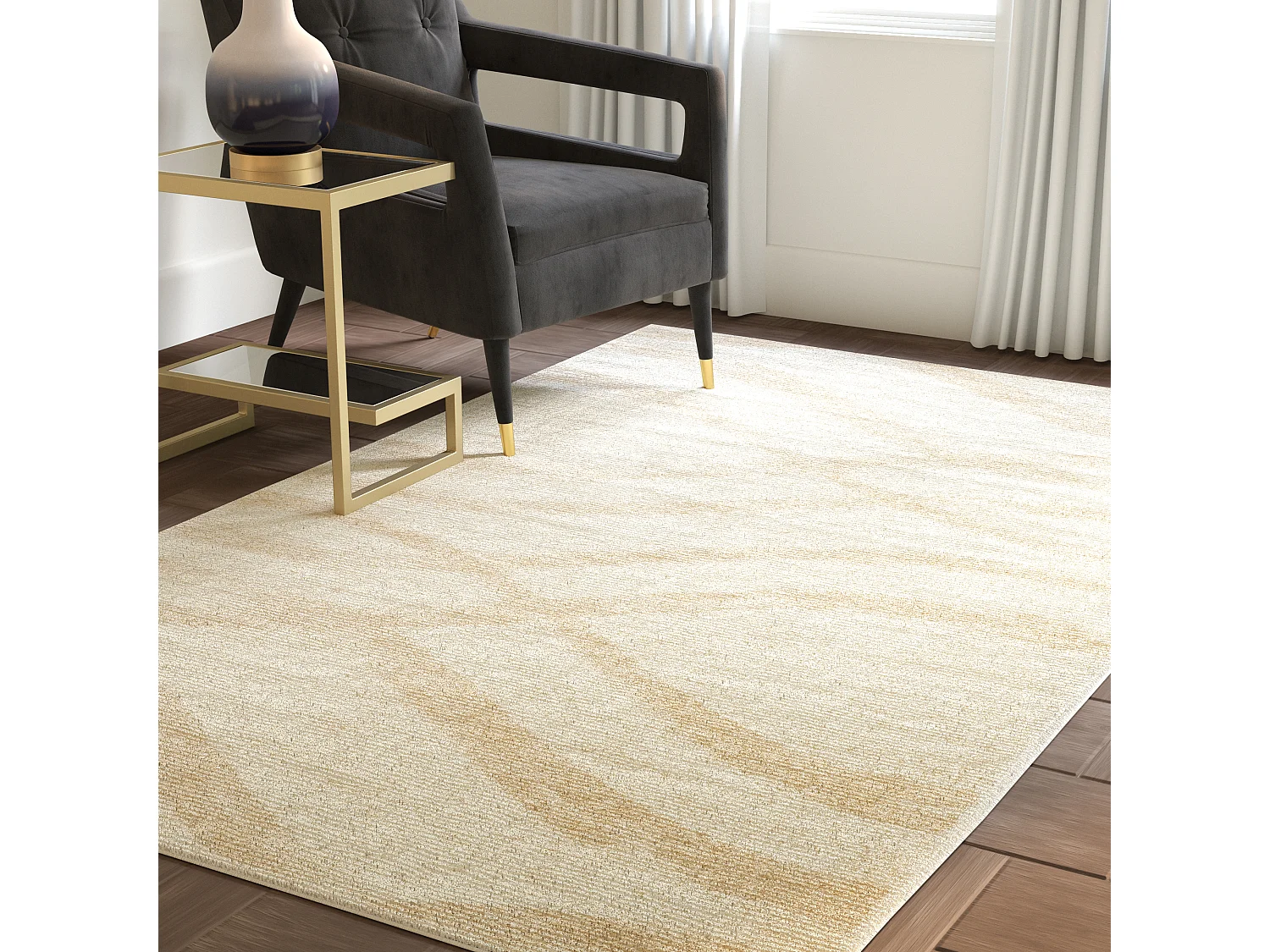 Tapis Blanc 155 X 229 cm - Leocadia