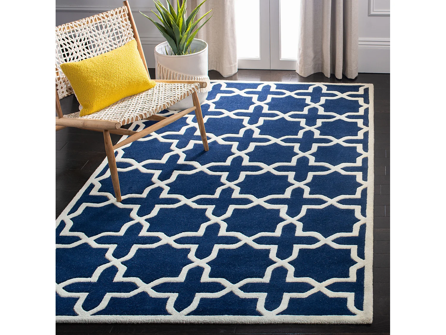 Tapis Bleu Marine/Neutre 152 X 244 cm - Barrow